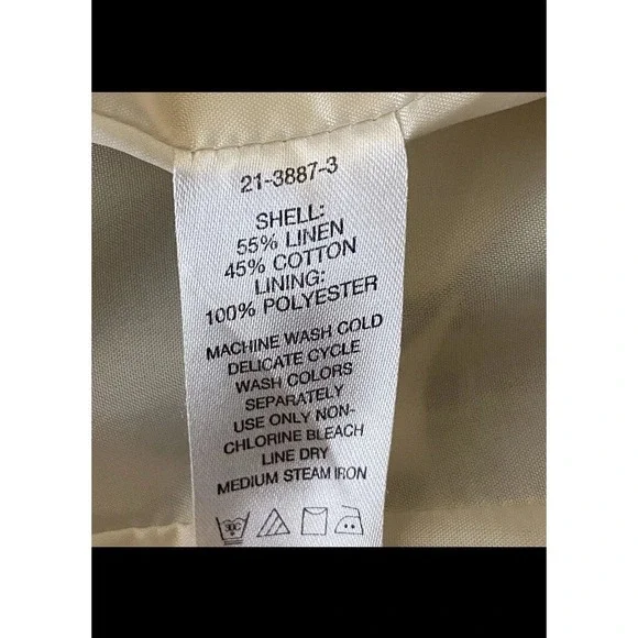 VTG Chadwick Classics Women's 4P Linen Cotton Blazer Jacket Ivory Black Floral - Picture 4 of 7